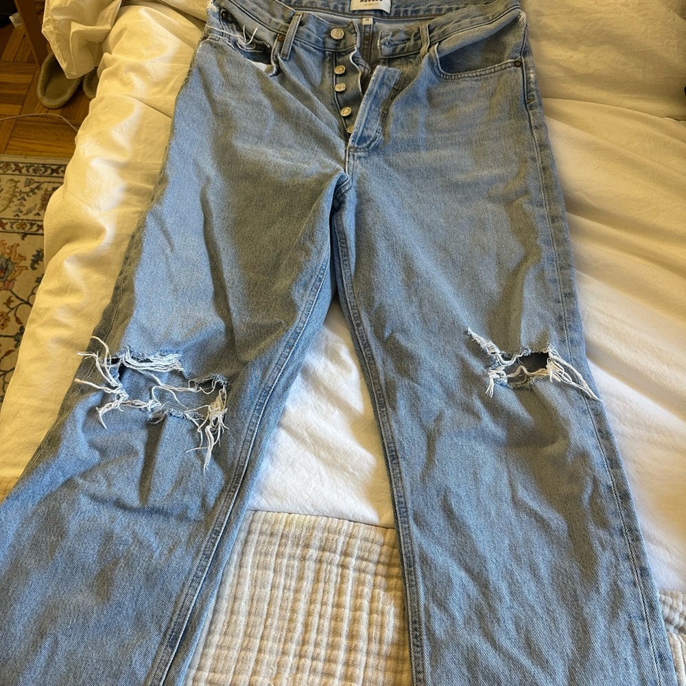 Agolde Distressed Blue Jeans